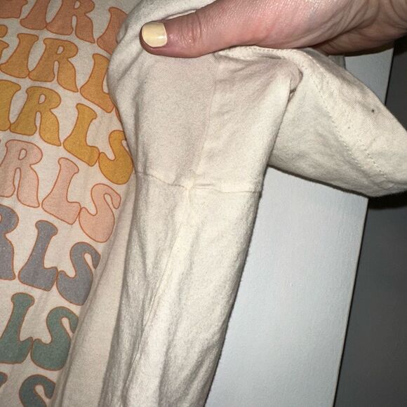 Bella Canvas Unisex “Let’s Go Girls” Tee Beige Pastel Colorful XXL DAMAGED - Picture 6 of 11